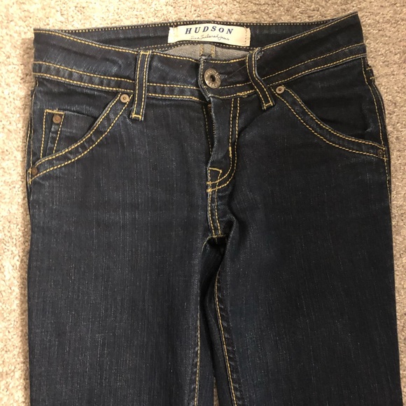 HUDSON fine taylored boot cut dark denim jeans - Picture 3 of 5